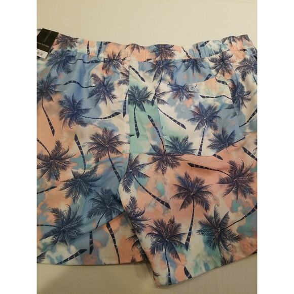 Mens Pastel‎ Hawaiian Print Swimsuit Trunks Size 2XL 44/46 - Picture 6 of 6